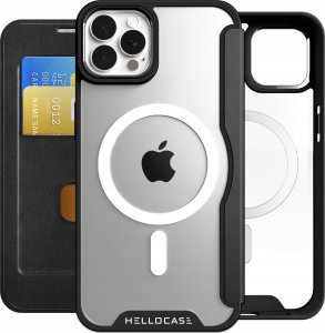 Hello Case Etui z klapką do iPhone 13 Pro (MagSafe, Magnetyczne, Skórzane) Szkło 9H 2