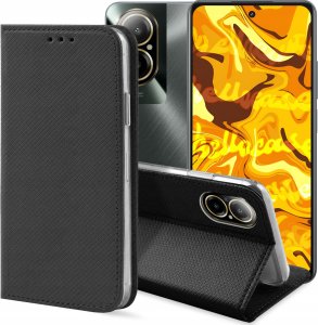 Hello Case ETUI Z KLAPKĄ DO REALME C67 4G CZARNE ZAMYKANE MAGNETYCZNE KABURA FUTERAŁ 1