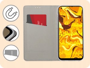 Hello Case ETUI Z KLAPKĄ DO OPPO RENO 8T CZARNE ZAMYKANE MAGNETYCZNE KABURA FUTERAŁ 3