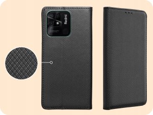 Hello Case ETUI Z KLAPKĄ DO XIAOMI REDMI 10C 4G CZARNE ZAMYKANE MAGNETYCZNE KABURA 4