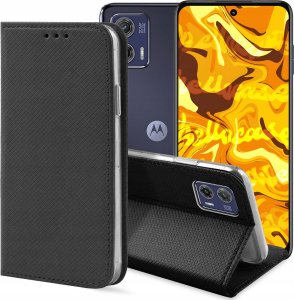 Hello Case ETUI Z KLAPKĄ DO MOTOROLA MOTO G73 CZARNE ZAMYKANE MAGNETYCZNE KABURA FLIP 1