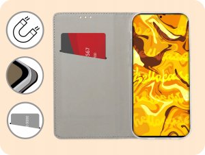 Hello Case ETUI Z KLAPKĄ DO SAMSUNG GALAXY S24 ULTRA CZARNE ZAMYKANE MAGNETYCZNE FLIP 3