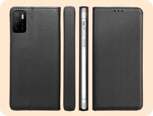 Hello Case ETUI Z KLAPKĄ DO XIAOMI POCO M3 PRO / M3 PRO 5G CZARNE ZAMYKANE MAGNETYCZNE 6