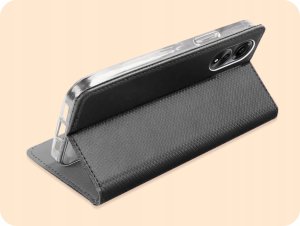 Hello Case ETUI Z KLAPKĄ DO OPPO A78 4G CZARNE ZAMYKANE MAGNETYCZNE KABURA FUTERAŁ 5