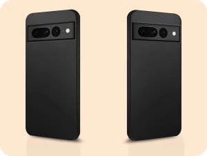 Hello Case Etui do Google Pixel 7 Pro (Czarne, Matowe, Obudowa Slim, Silikon) SZKŁO 6