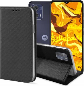 Hello Case ETUI Z KLAPKĄ DO MOTOROLA MOTO G50 CZARNE ZAMYKANE MAGNETYCZNE KABURA FLIP 1