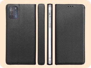 Hello Case ETUI Z KLAPKĄ DO MOTOROLA MOTO G50 CZARNE ZAMYKANE MAGNETYCZNE KABURA FLIP 6