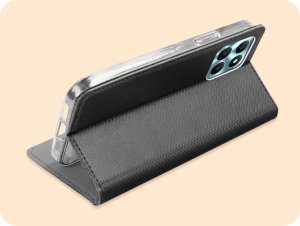Hello Case ETUI Z KLAPKĄ DO HONOR X6A CZARNE ZAMYKANE MAGNETYCZNE KABURA FUTERAŁ FLIP 5