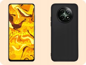 Hello Case ETUI DO REALME 12 5G GUMOWE OBUDOWA CZARNE MATOWE SILIKON POKROWIEC SLIM 4