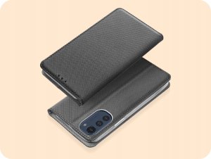 Hello Case ETUI Z KLAPKĄ DO MOTO E32 / E32S CZARNE ZAMYKANE MAGNETYCZNE KABURA FUTERAŁ 2