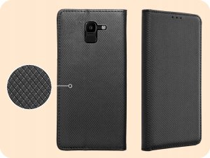 Hello Case ETUI Z KLAPKĄ DO SAMSUNG GALAXY J6 2018 CZARNE ZAMYKANE MAGNETYCZNE KABURA 4