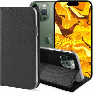 Hello Case ETUI Z KLAPKĄ DO IPHONE 15 PRO MAX CZARNE ZAMYKANE MAGNETYCZNE KABURA FLIP 1