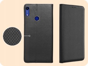 Hello Case ETUI Z KLAPKĄ DO Y6S / Y6 PRIME 2019 / HONOR 8A CZARNE ZAMYKANE MAGNETYCZNE 4
