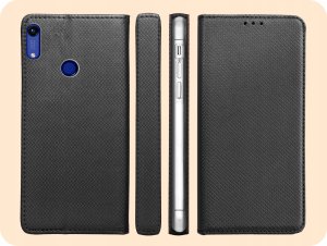 Hello Case ETUI Z KLAPKĄ DO Y6S / Y6 PRIME 2019 / HONOR 8A CZARNE ZAMYKANE MAGNETYCZNE 6