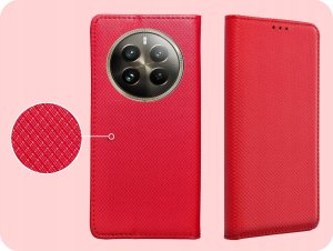 Hello Case ETUI Z KLAPKĄ DO REALME 12 PRO / PRO PLUS CZERWONE ZAMYKANE MAGNETYCZNE 4
