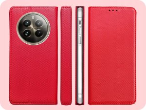 Hello Case ETUI Z KLAPKĄ DO REALME 12 PRO / PRO PLUS CZERWONE ZAMYKANE MAGNETYCZNE 6