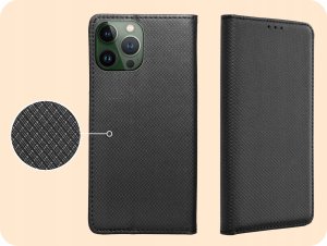 Hello Case ETUI Z KLAPKĄ DO IPHONE 13 PRO MAX CZARNE ZAMYKANE MAGNETYCZNE KABURA FLIP 4