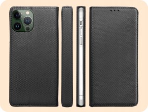 Hello Case ETUI Z KLAPKĄ DO IPHONE 13 PRO MAX CZARNE ZAMYKANE MAGNETYCZNE KABURA FLIP 6