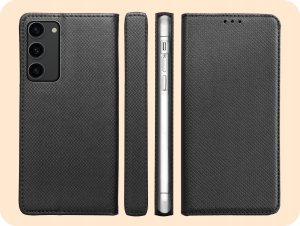 Hello Case ETUI Z KLAPKĄ DO SAMSUNG GALAXY S23 PLUS CZARNE ZAMYKANE MAGNETYCZNE KABURA 6