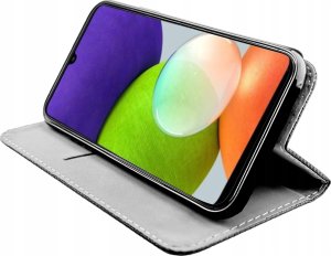 Hello Case ETUI Z KLAPKĄ DO SAMSUNG GALAXY A22 4G CZARNE ZAMYKANE MAGNETYCZNE KABURA 2