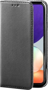 Hello Case ETUI Z KLAPKĄ DO SAMSUNG GALAXY A22 4G CZARNE ZAMYKANE MAGNETYCZNE KABURA 3