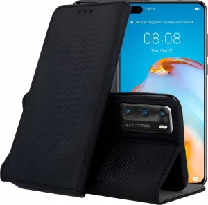 Hello Case ETUI Z KLAPKĄ DO HUAWEI P40 CZARNE ZAMYKANE MAGNETYCZNE KABURA FUTERAŁ FLIP 1