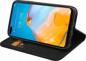 Hello Case ETUI Z KLAPKĄ DO HUAWEI P40 CZARNE ZAMYKANE MAGNETYCZNE KABURA FUTERAŁ FLIP 5