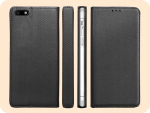 Hello Case ETUI Z KLAPKĄ DO HUAWEI Y5 2018 CZARNE ZAMYKANE MAGNETYCZNE KABURA FUTERAŁ 6