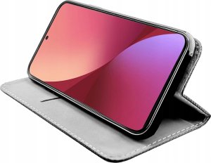 Hello Case ETUI Z KLAPKĄ DO XIAOMI 12 5G / 12X 5G CZARNE ZAMYKANE MAGNETYCZNE KABURA 2
