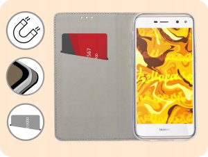 Hello Case ETUI Z KLAPKĄ DO SAMSUNG GALAXY S5 / S5 NEO CZARNE ZAMYKANE MAGNETYCZNE 3