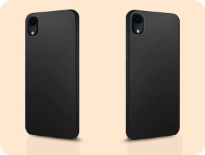 Hello Case Etui do Apple iPhone XR (Czarne, Matowe, Obudowa Slim, Silikon) SZKŁO 9H 6