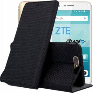 Hello Case ETUI Z KLAPKĄ DO ZTE BLADE V8 CZARNE ZAMYKANE MAGNETYCZNE KABURA FUTERAŁ 1