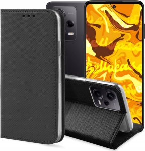 Hello Case ETUI Z KLAPKĄ DO MOTOROLA EDGE 20 LITE 5G CZARNE ZAMYKANE MAGNETYCZNE FLIP 1