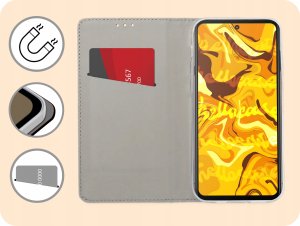 Hello Case ETUI Z KLAPKĄ DO MOTOROLA EDGE 20 LITE 5G CZARNE ZAMYKANE MAGNETYCZNE FLIP 3