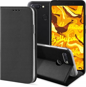 Hello Case ETUI Z KLAPKĄ DO XIAOMI REDMI 6 CZARNE ZAMYKANE MAGNETYCZNE KABURA FUTERAŁ 1