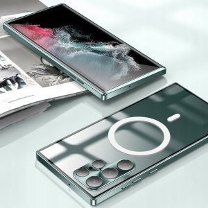 Hello Case Etui Magsafe Do Samsung Galaxy S23 (Przezroczyste, Wzmacniane) Szkło 5D 11