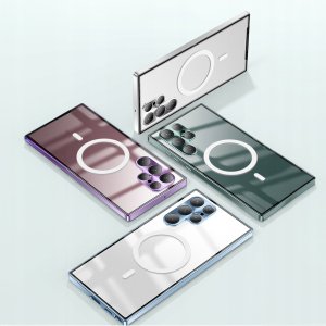 Hello Case Etui Magsafe Do Samsung Galaxy S23 (Przezroczyste, Wzmacniane) Szkło 5D 4