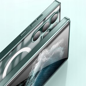 Hello Case Etui Magsafe Do Samsung Galaxy S23 (Przezroczyste, Wzmacniane) Szkło 5D 5