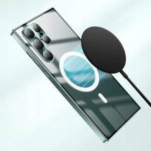 Hello Case Etui Magsafe Do Samsung Galaxy S23 (Przezroczyste, Wzmacniane) Szkło 5D 9