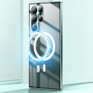 Hello Case Etui Magsafe Do Samsung Galaxy S23 (Przezroczyste, Wzmacniane) Szkło 5D 10