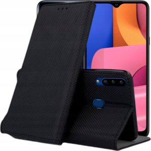 Hello Case ETUI Z KLAPKĄ DO SAMSUNG GALAXY A20S CZARNE ZAMYKANE MAGNETYCZNE KABURA 1