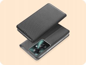 Hello Case ETUI Z KLAPKĄ DO OPPO RENO 11F 5G CZARNE ZAMYKANE MAGNETYCZNE KABURA FLIP 2