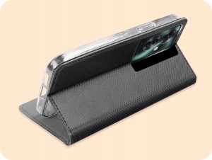 Hello Case ETUI Z KLAPKĄ DO OPPO RENO 11F 5G CZARNE ZAMYKANE MAGNETYCZNE KABURA FLIP 5