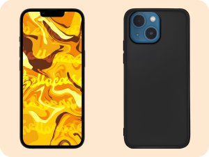 Hello Case Etui do Apple Iphone 13 Mini (Czarne, Obudowa Slim, Silikon) SZKŁO 9H 4