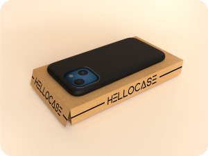 Hello Case Etui do Apple Iphone 13 Mini (Czarne, Obudowa Slim, Silikon) SZKŁO 9H 5