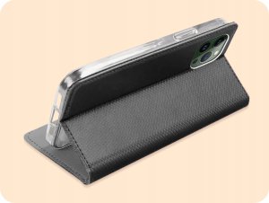 Hello Case ETUI Z KLAPKĄ DO IPHONE 14 PRO MAX CZARNE ZAMYKANE MAGNETYCZNE KABURA FLIP 5