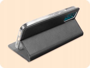 Hello Case ETUI Z KLAPKĄ DO MOTOROLA MOTO G42 CZARNE ZAMYKANE MAGNETYCZNE KABURA FLIP 5