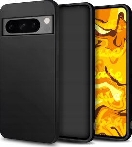 Hello Case Etui do Google Pixel 8 Pro (Czarne, Matowe, Obudowa Slim, Silikon) 1