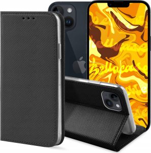 Hello Case ETUI Z KLAPKĄ DO IPHONE 14 PLUS CZARNE ZAMYKANE MAGNETYCZNE KABURA FUTERAŁ 1