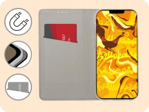Hello Case ETUI Z KLAPKĄ DO IPHONE 14 PLUS CZARNE ZAMYKANE MAGNETYCZNE KABURA FUTERAŁ 3